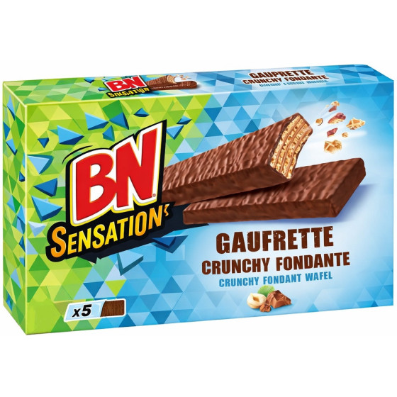 GAUFRETTES SENSATION CRUNCHY FONDANTE BN 180G