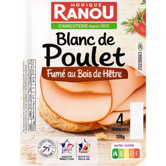 BLANC DE POULET FUME MONIQUE RANOU 120G