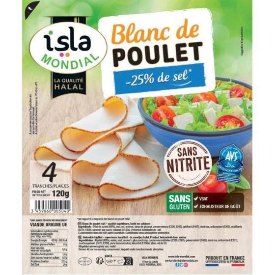 BLANC DE POULET ISLA MONDIAL 120G