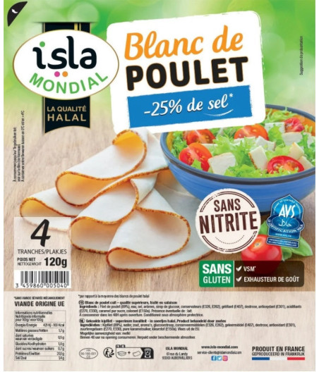 BLANC DE POULET ISLA MONDIAL 120G