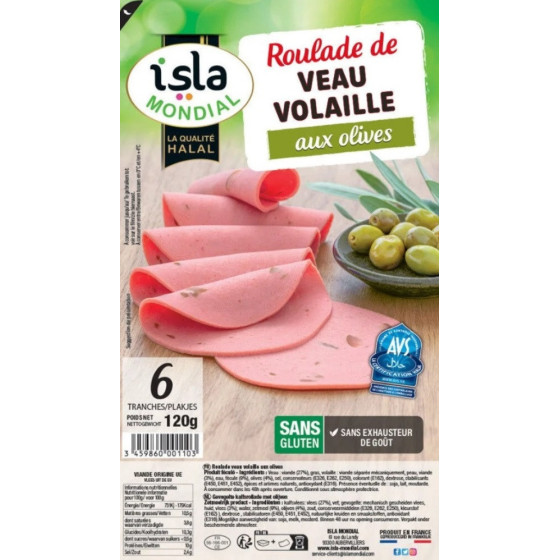 ROULADE DE VEAU VOLAILLE OLIVES ISLA MONDIAL 120G