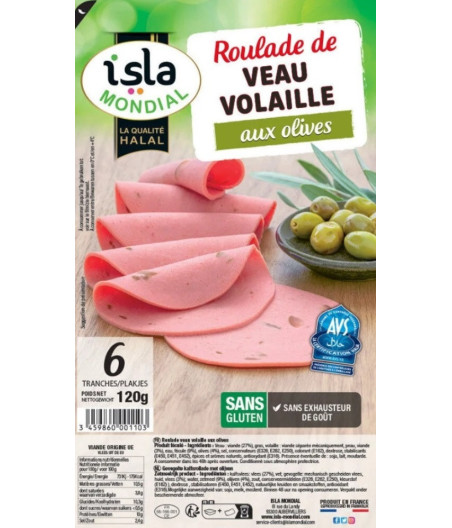 ROULADE DE VEAU VOLAILLE OLIVES ISLA MONDIAL 120G