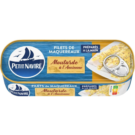FILETS DE MAQUEREAUX A LA MOUTARDE A L'ANCIENNE PETIT NAVIRE 225G