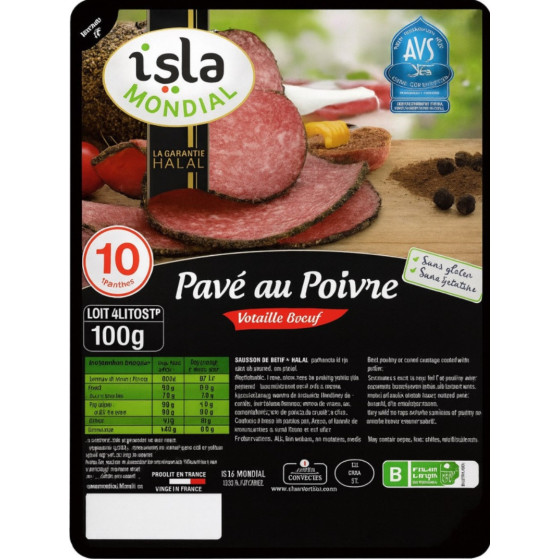 PAVE AU POIVRE ISLA MONDIAL 100G