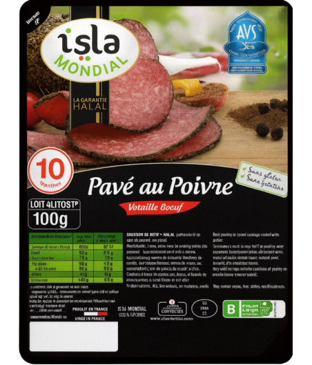 PAVE AU POIVRE ISLA MONDIAL 100G