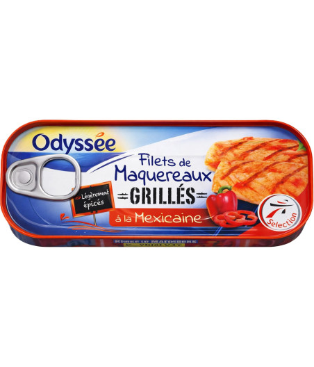 FILETS DE MAQUEREAUX GRILLES A LA MEXICAIN ODYSSEE 120G