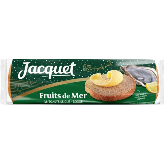 TOASTS SEIGLE FRUIT DE MER JACQUET 250G