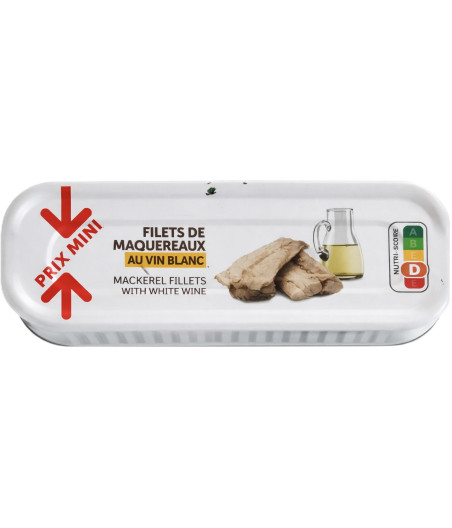 FILETS DE MAQUEREAUX AU VIN BLANC 169G
