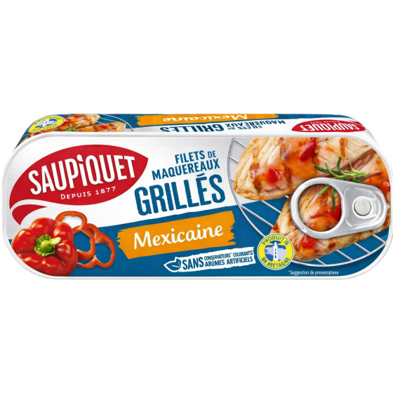 FILETS DE MAQUEREAUX GRILLES A LA MEXICAINE SAUPIQUET 120G