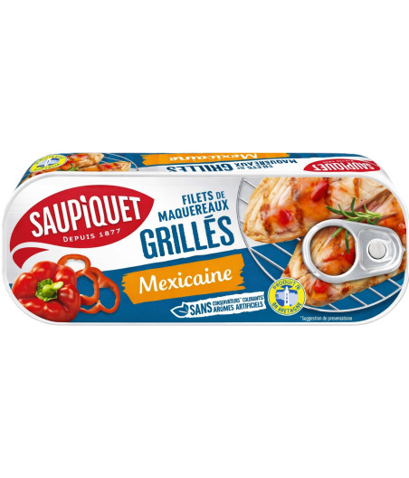 FILETS DE MAQUEREAUX GRILLES A LA MEXICAINE SAUPIQUET 120G