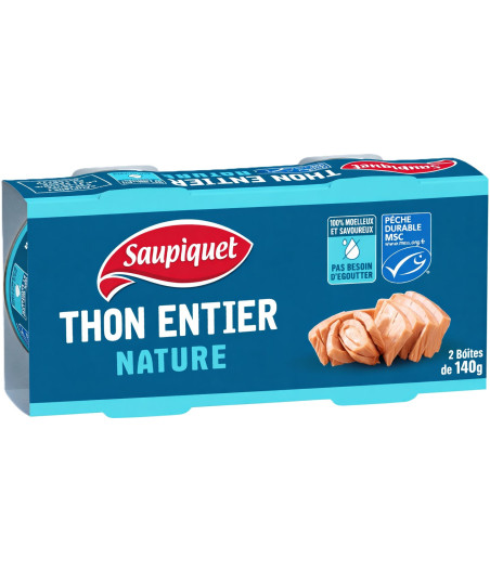 THON ENTIER NATURE SAUPIQUET 2 X 140G