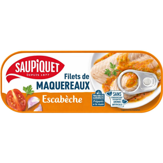 FILETS DE MAQUEREAUX ESCABECHE SAUPIQUET 169G