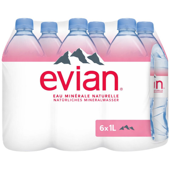 EAU MINERALE EVIAN 6X1L