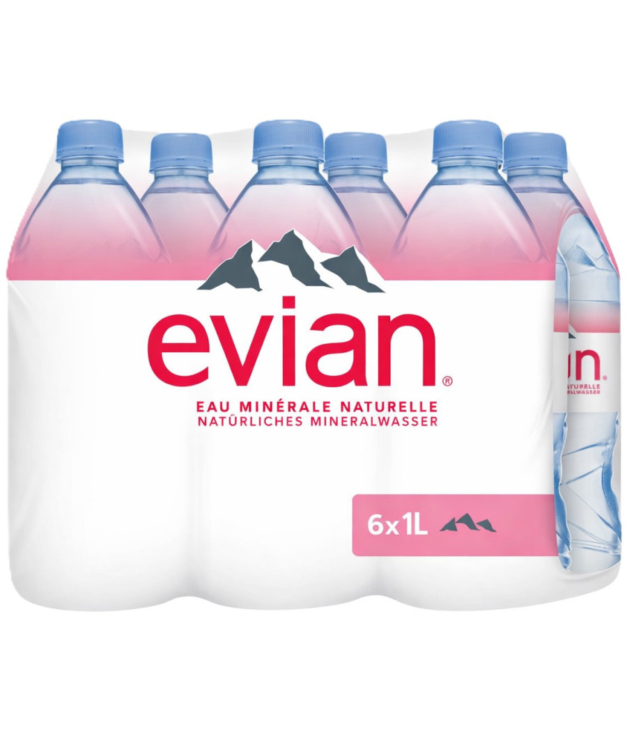 EAU MINERALE EVIAN 6X1L