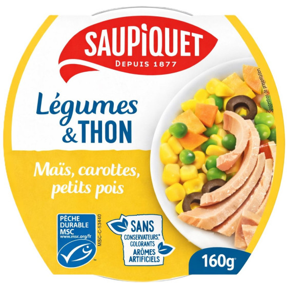 LEGUMES ET THON SAUPIQUET 160G