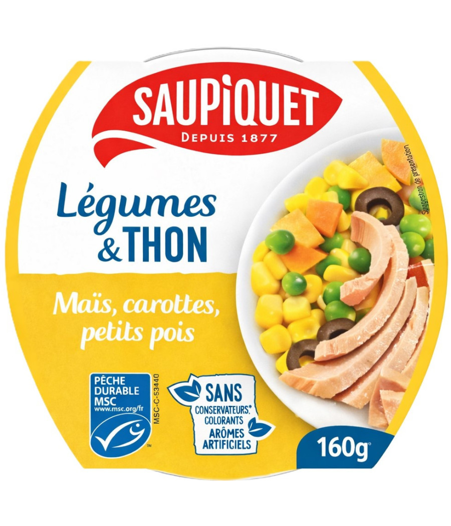 LEGUMES ET THON SAUPIQUET 160G