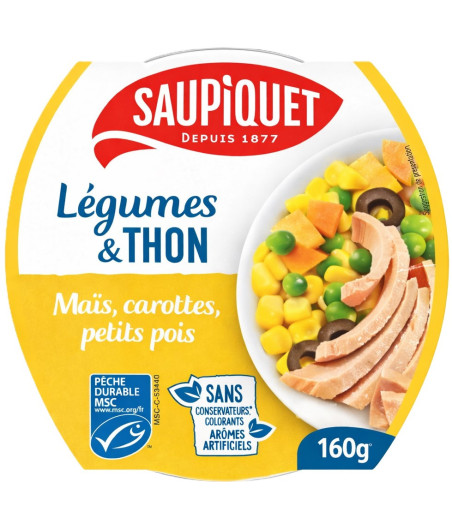LEGUMES ET THON SAUPIQUET 160G