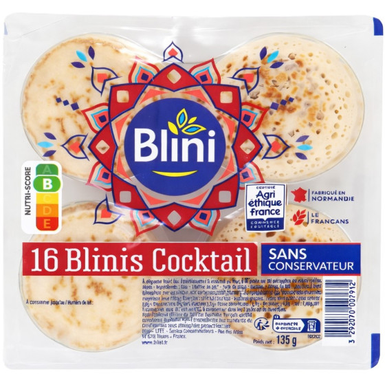 16 BLINIS COCKTAIL BLINI 135G