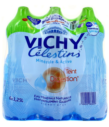 EAU MINERALE GAZEUSE VICHY CELESTINS 6X1,25L