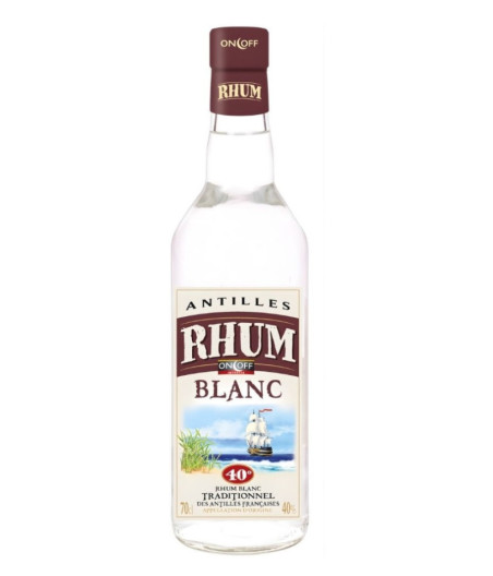 RHUM BLANC TRADITIONNEL DES ANTILLES 40% 70CL