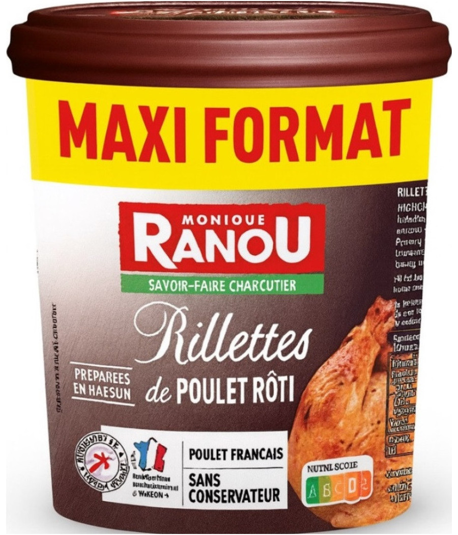 RILLETTES DE POULET ROTI MONIQUE RANOU 400G