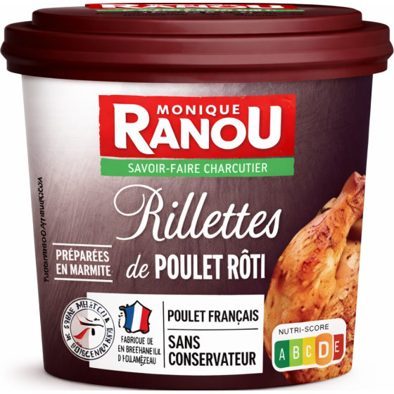 RILLETTES DE POULET ROTI MONIQUE RANOU 220G