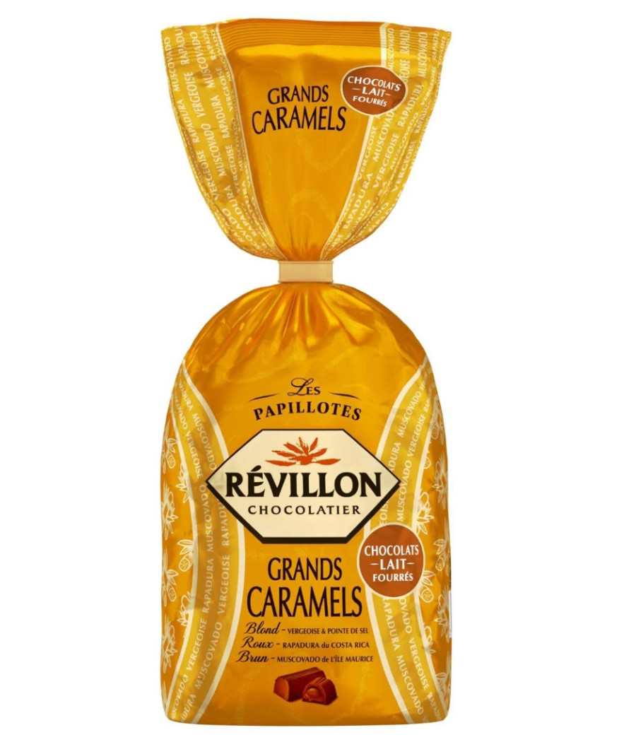 CHOCOLAT PAPILLOTES LAIT CARAMEL REVILLON 375G