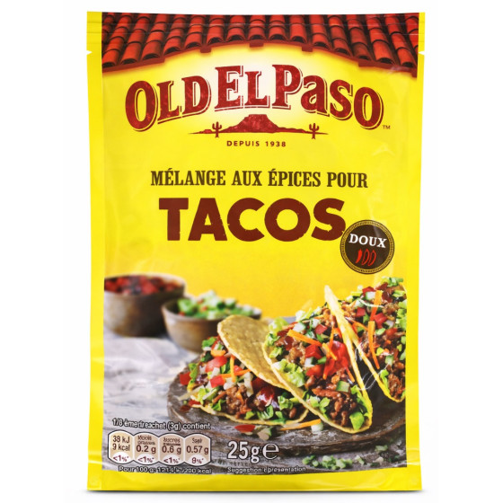 MELANGE AUX EPICES POUR TACOS OLD EL PASO 25G
