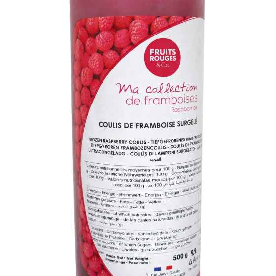COULIS DE FRAMBOISE SURGELE FRUIT ROUGES &CO 500G