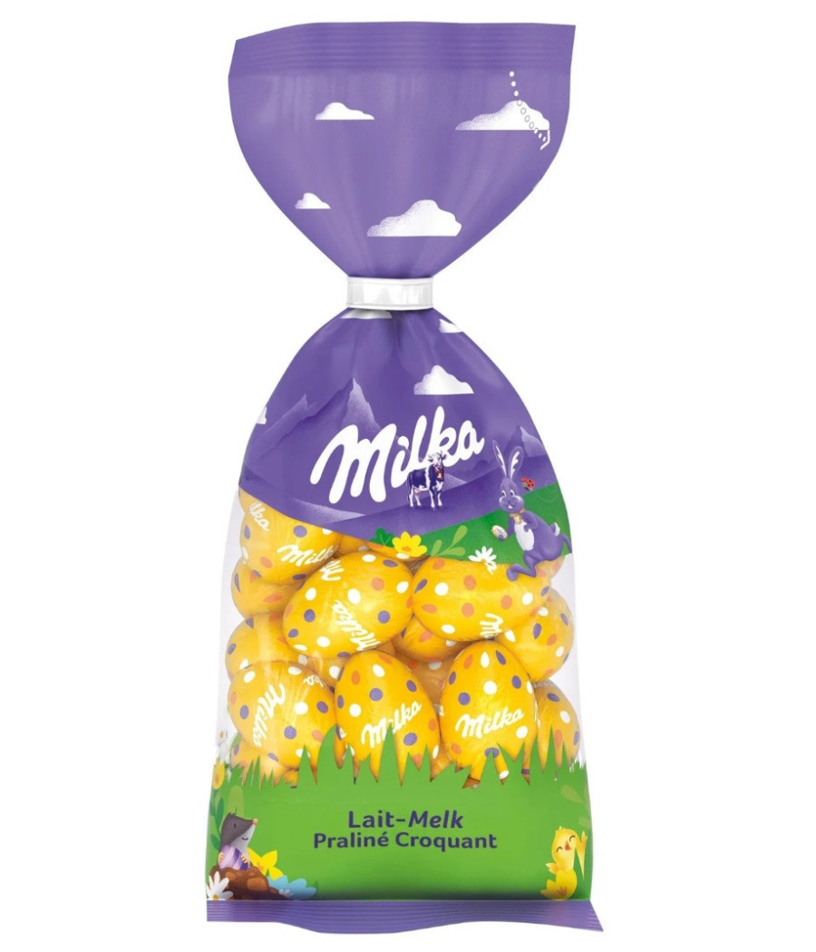 CHOCOLAT PETIT OEUF PRALINES MILKA  250G