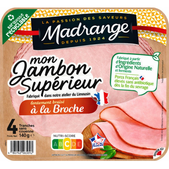 JAMBON SUPERIEUR A LA BROCHE MADRANGE 140G