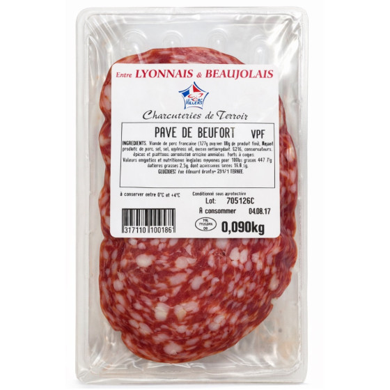 SAUCISSON PAVE DE BEAUFORT ENTRE LYONNAIS & BEAUJOLAIS 90G