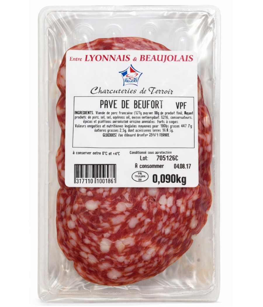 SAUCISSON PAVE DE BEAUFORT ENTRE LYONNAIS & BEAUJOLAIS 90G