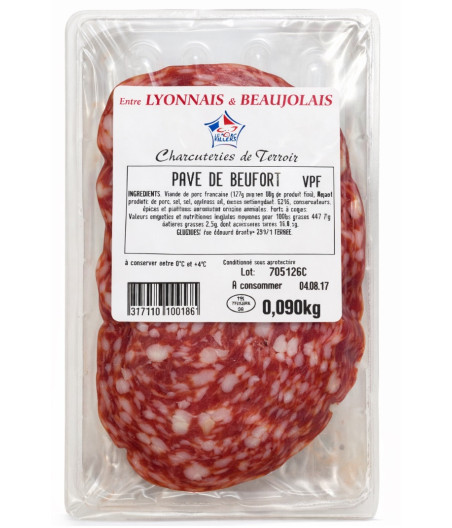 SAUCISSON PAVE DE BEAUFORT ENTRE LYONNAIS & BEAUJOLAIS 90G