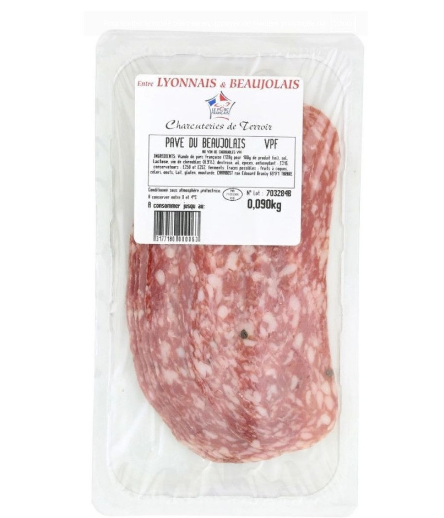 SAUCISSON PAVE DU BEAUJOLAIS ENTRE LYONNAIS & BEAUJOLAIS 90G
