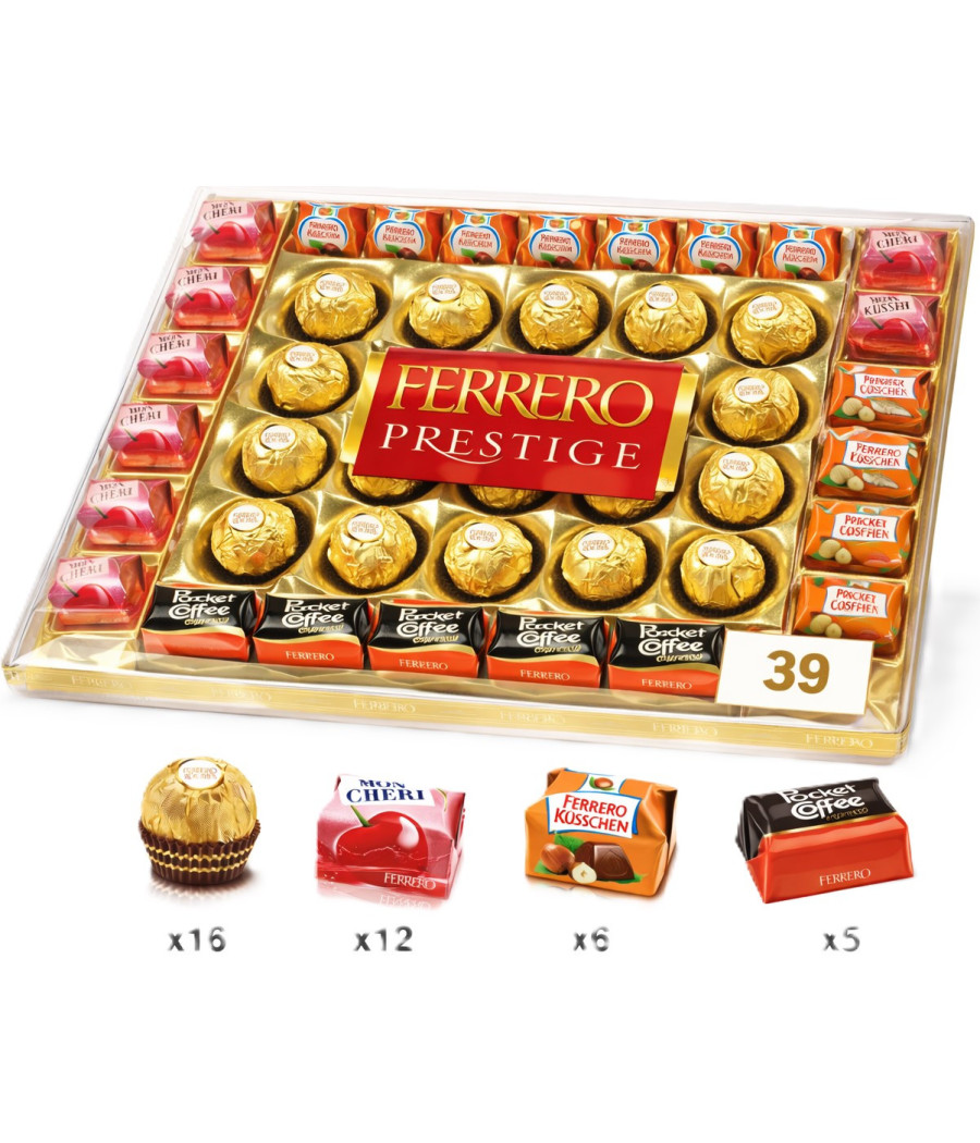 CHOCOLAT ASSORTIMENT FERRERO PRESTIGE 442G