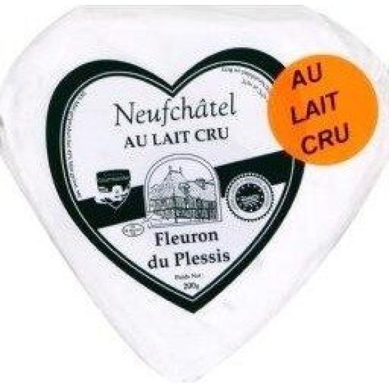 FLEURON DU PLESSIS, COEUR NEUFCHATEL AOC, AU LAIT CRU, LE FROMAGE DE 200 GR
