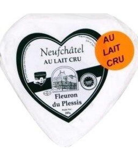 FLEURON DU PLESSIS, COEUR NEUFCHATEL AOC, AU LAIT CRU, LE FROMAGE DE 200 GR