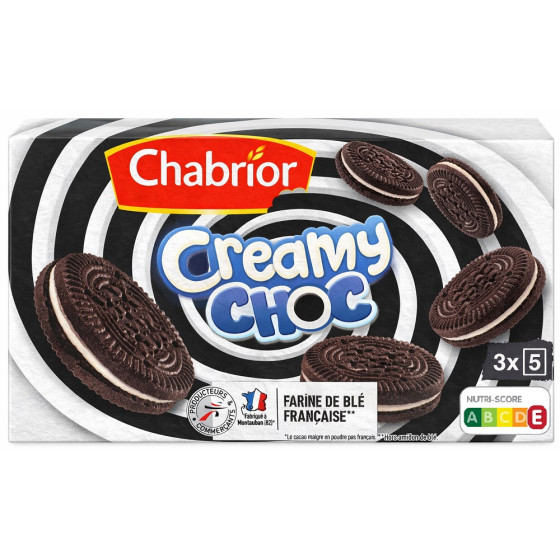 BISCUITS CREAMY CHOC CHABRIOR 165G