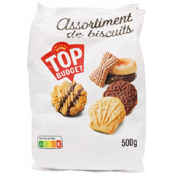 ASSORTIMENT DE BISCUITS TOP BUDGET 500G