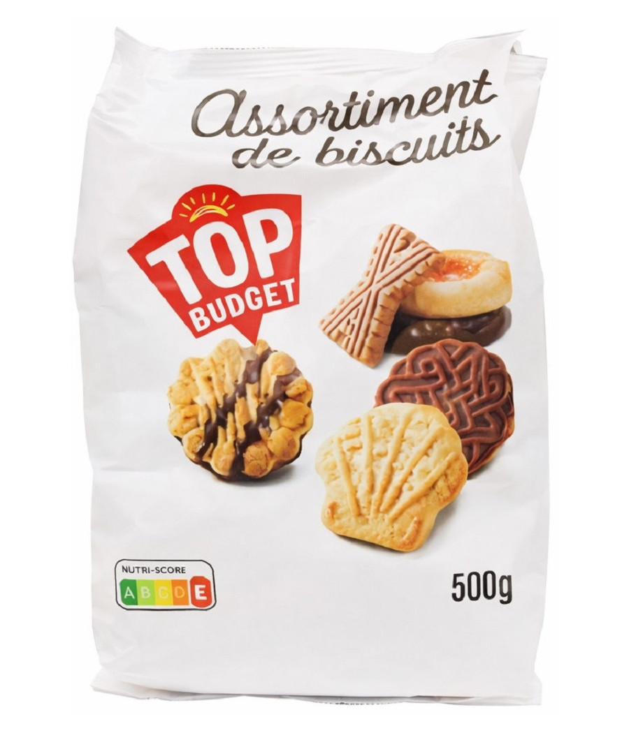 ASSORTIMENT DE BISCUITS TOP BUDGET 500G
