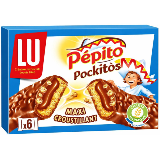 BISCUITS PÉPITO POCKITOS MAXI CROUISTILLANT LU 162G