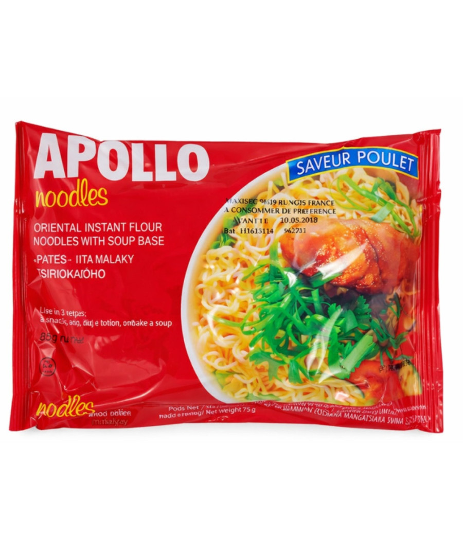 NOUILLES INSTANTANES SAVEURS POULET APOLLO 85G