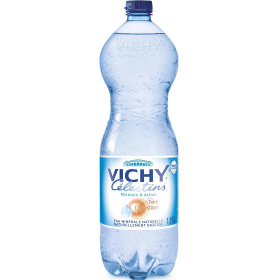 EAU MINERALE NATURELLE GAZEUSE VICHY CELESTINS 1.15L