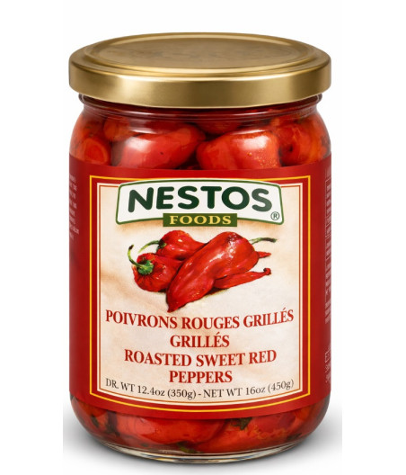 POIVRONS ROUGES GRILLES NESTOS 450G