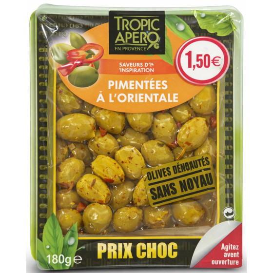 OLIVES PIMENTEES A L'ORIENTALE TROPIC APERO 180G
