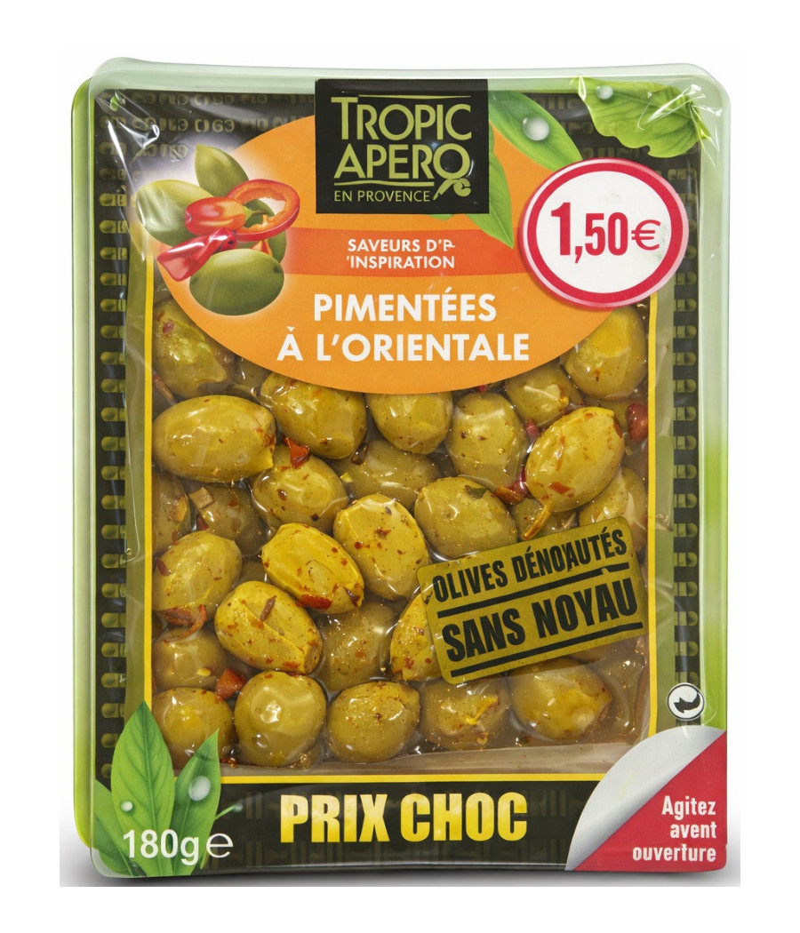 OLIVES PIMENTEES A L'ORIENTALE TROPIC APERO 180G