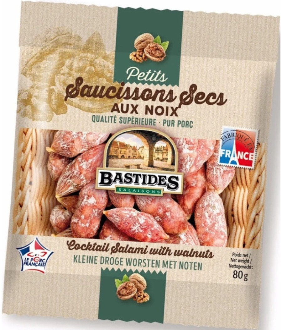 SAUCISSONS AUX NOIX BASTIDES SALAISONS 80G