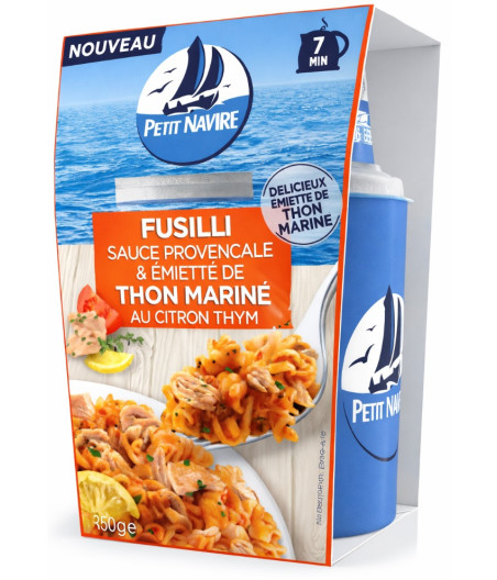 PLAT CUISINE PATE FUSILLI THON MARINE PETIT NAVIRE 140G