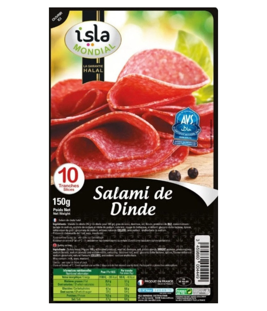 SALAMI DE DINDE ISLA MONDIAL 150G
